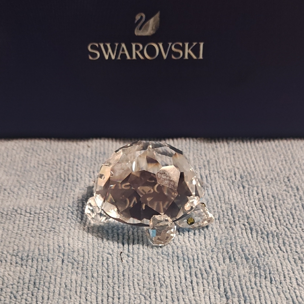 Vintage Swarovski Crystal Turtle 7632 Nr45 2.5x2x1.5” No Box